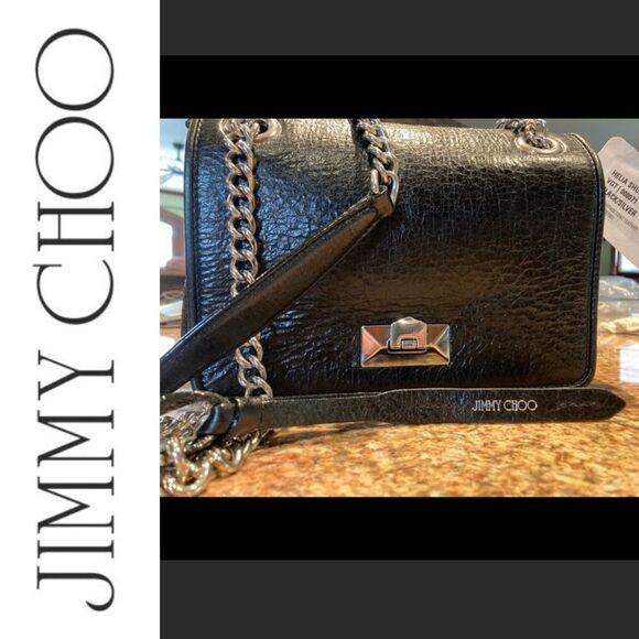 NWT Jimmy Choo Helia Leather Shoulder Bag - Picture 1 of 16